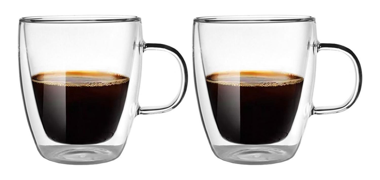 Set 4 Tazas de Vidrio Doble Pared 350 ml Simplit-2