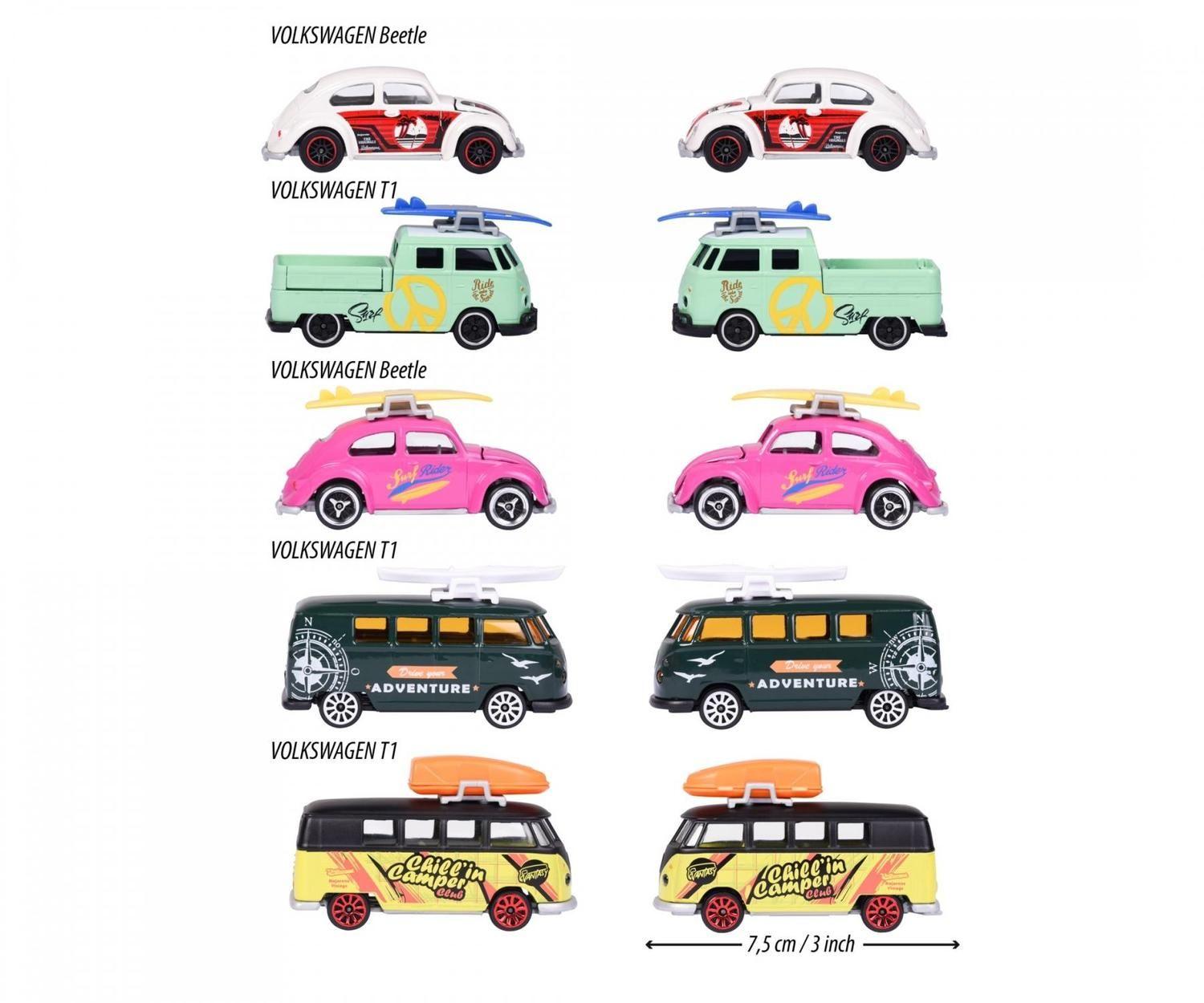 Set 5 Autos Clásicos Volkswagen Originals Majorette-4