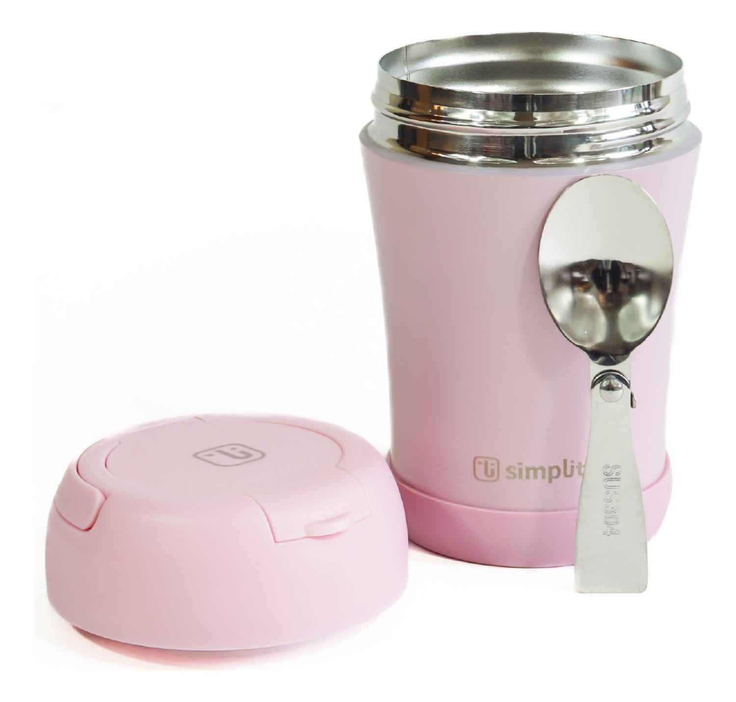 Pack 2 Termos de Comida 400ml Rosado y Azul Simplit-3