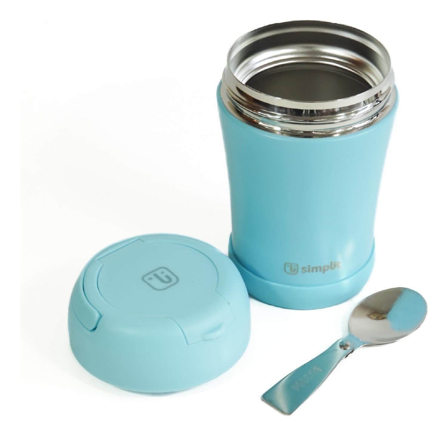 Pack 2 Termos de Comida 400ml Rosado y Azul Simplit-4