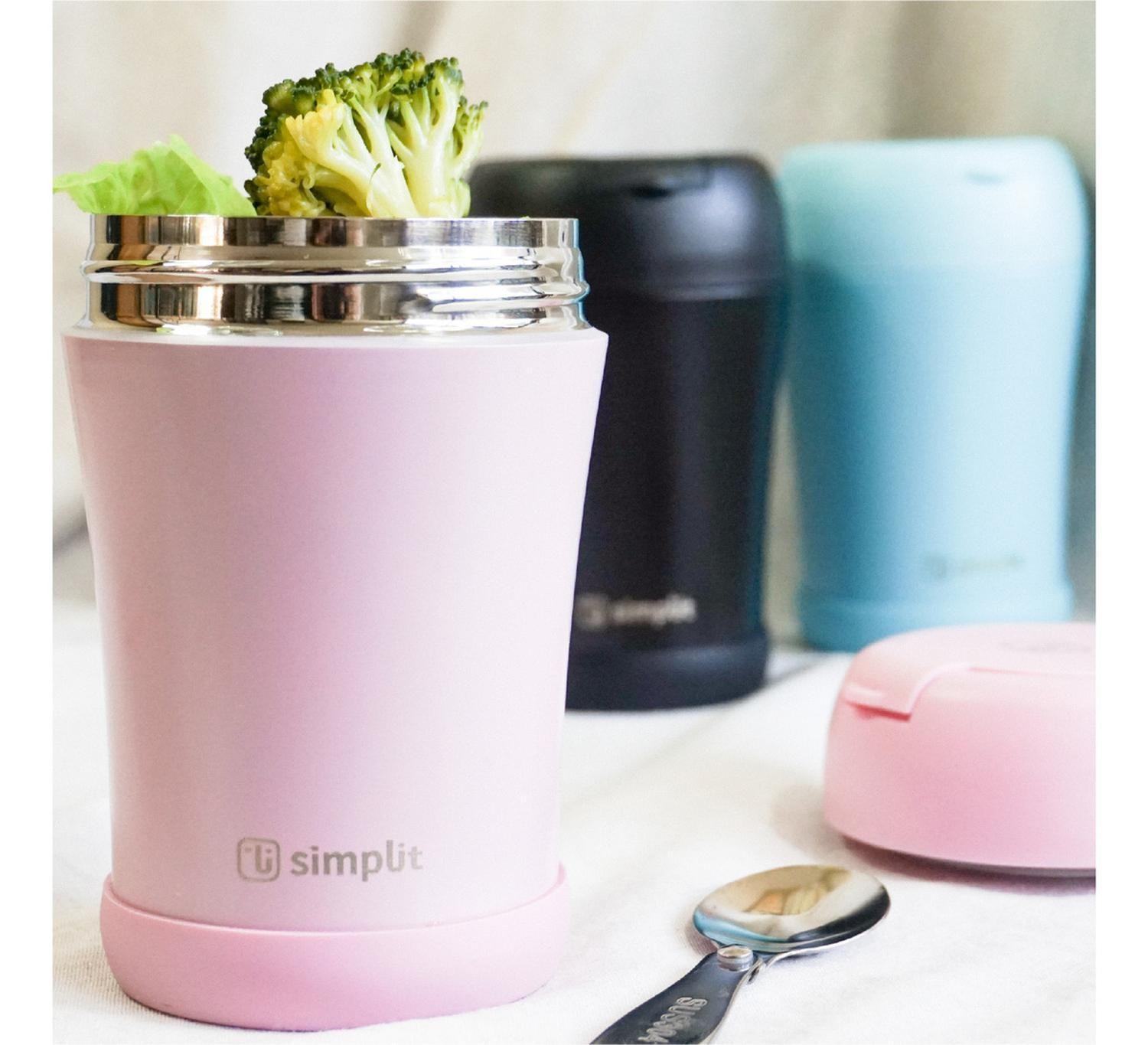 Pack 2 Termos de Comida 400ml Rosado y Azul Simplit-6