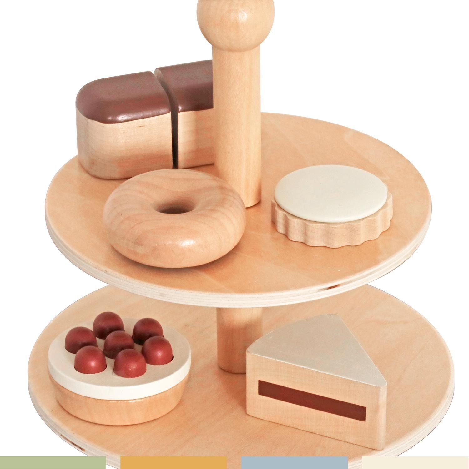 Set Juego Pastelería Corta Postre Infantil Niño Madera Bandú-2