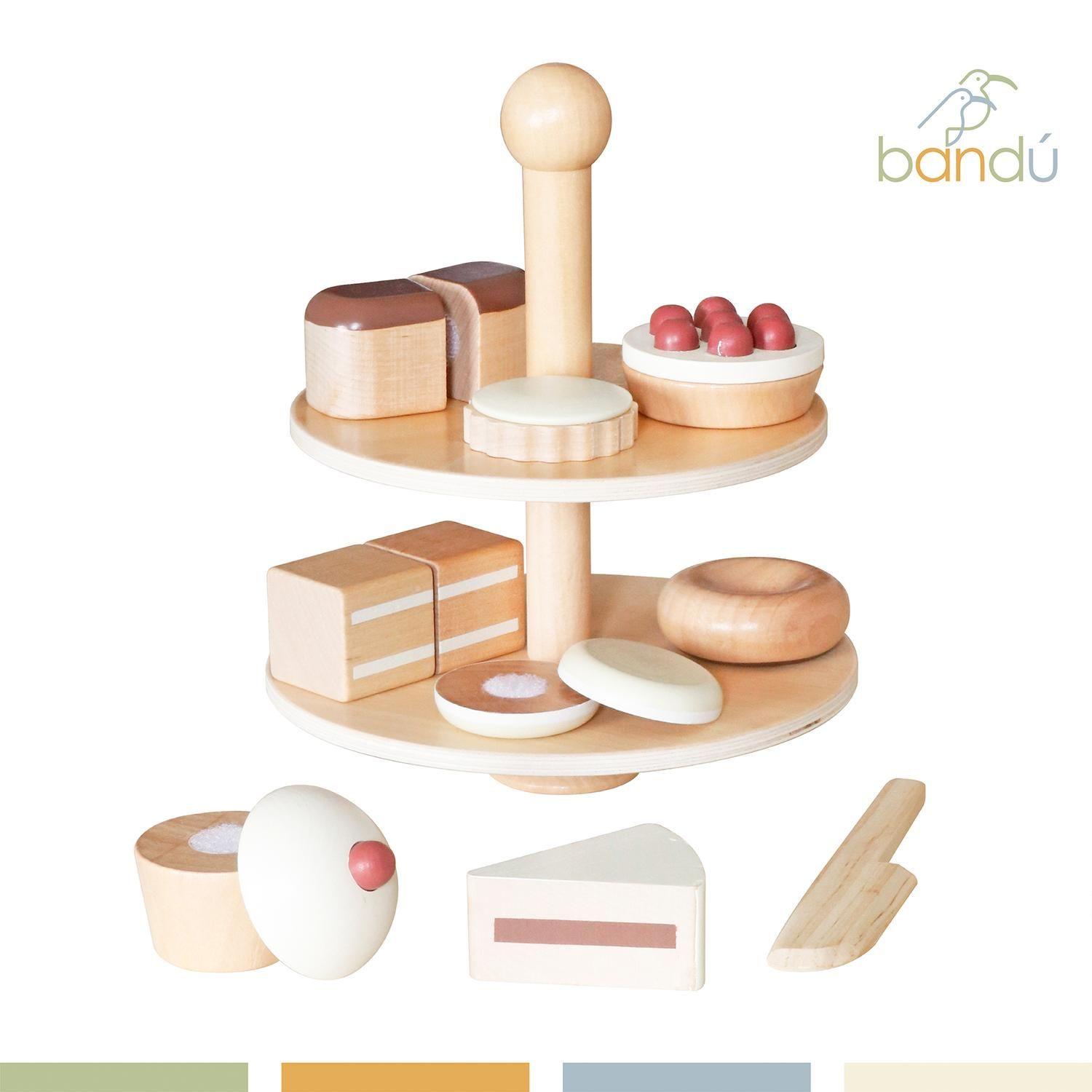Set Juego Pastelería Corta Postre Infantil Niño Madera Bandú-5