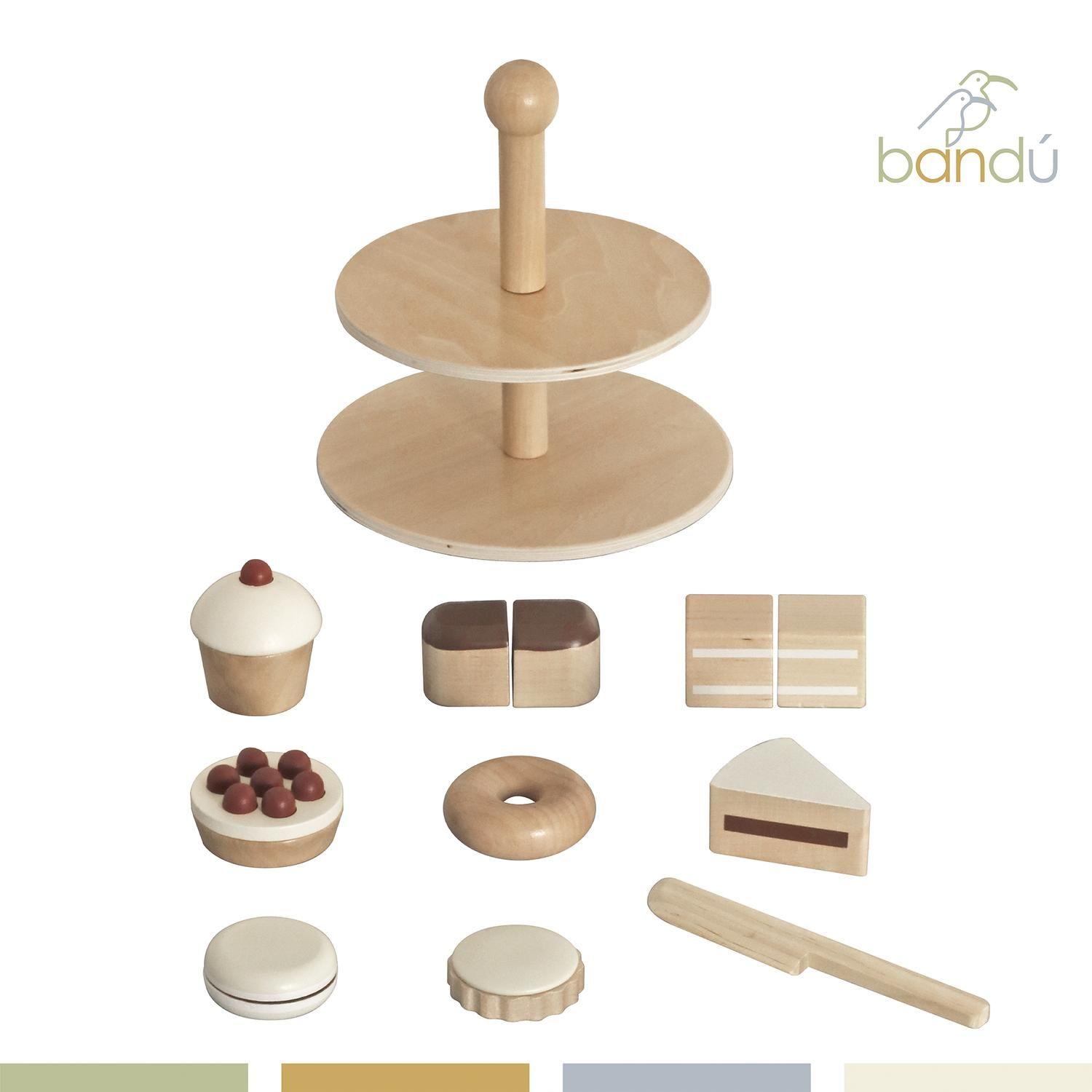 Set Juego Pastelería Corta Postre Infantil Niño Madera Bandú-7