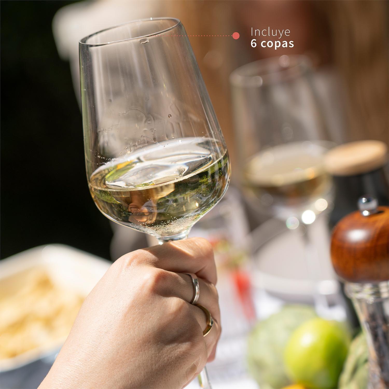 Set 6 Copas Vino Blanco 400ml Cristal Alsacia Simplit-5