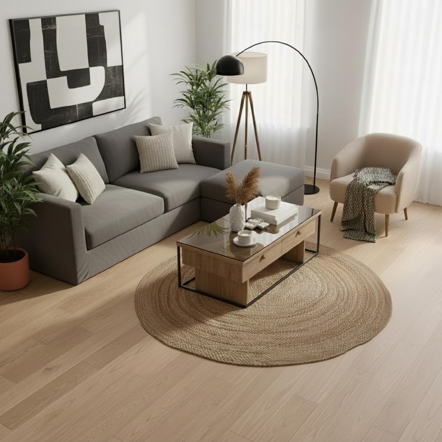 Alfombra Yute Redonda 120 cm Atmosphera-5