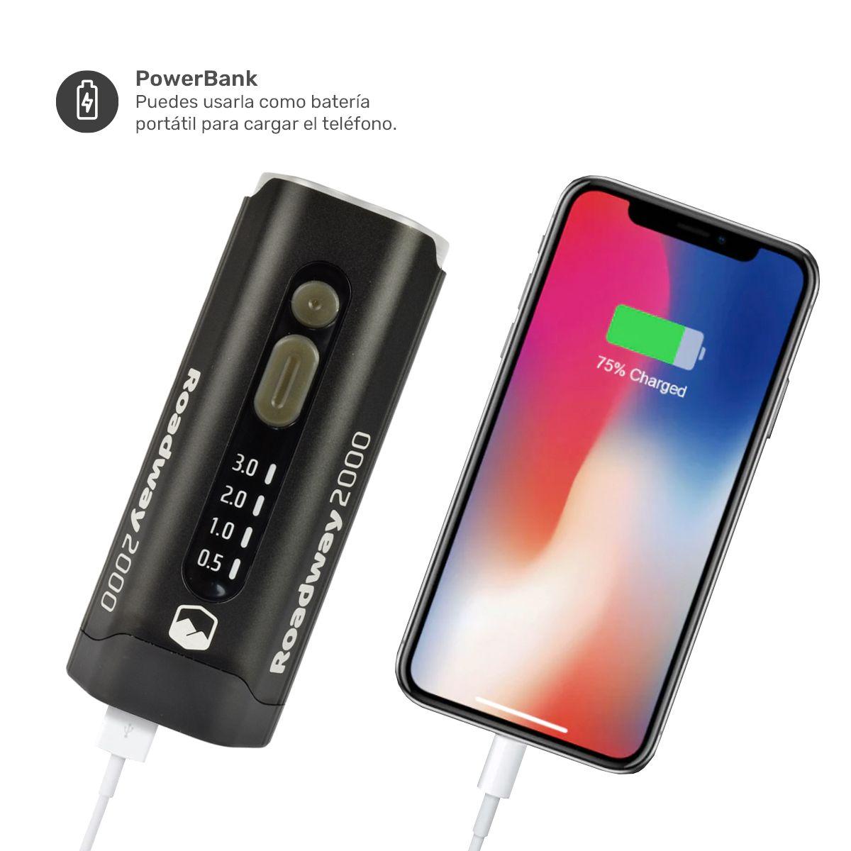 Luz de Bicicleta Foco Delantero Power Up 2000 Lúmenes Lhotse-3