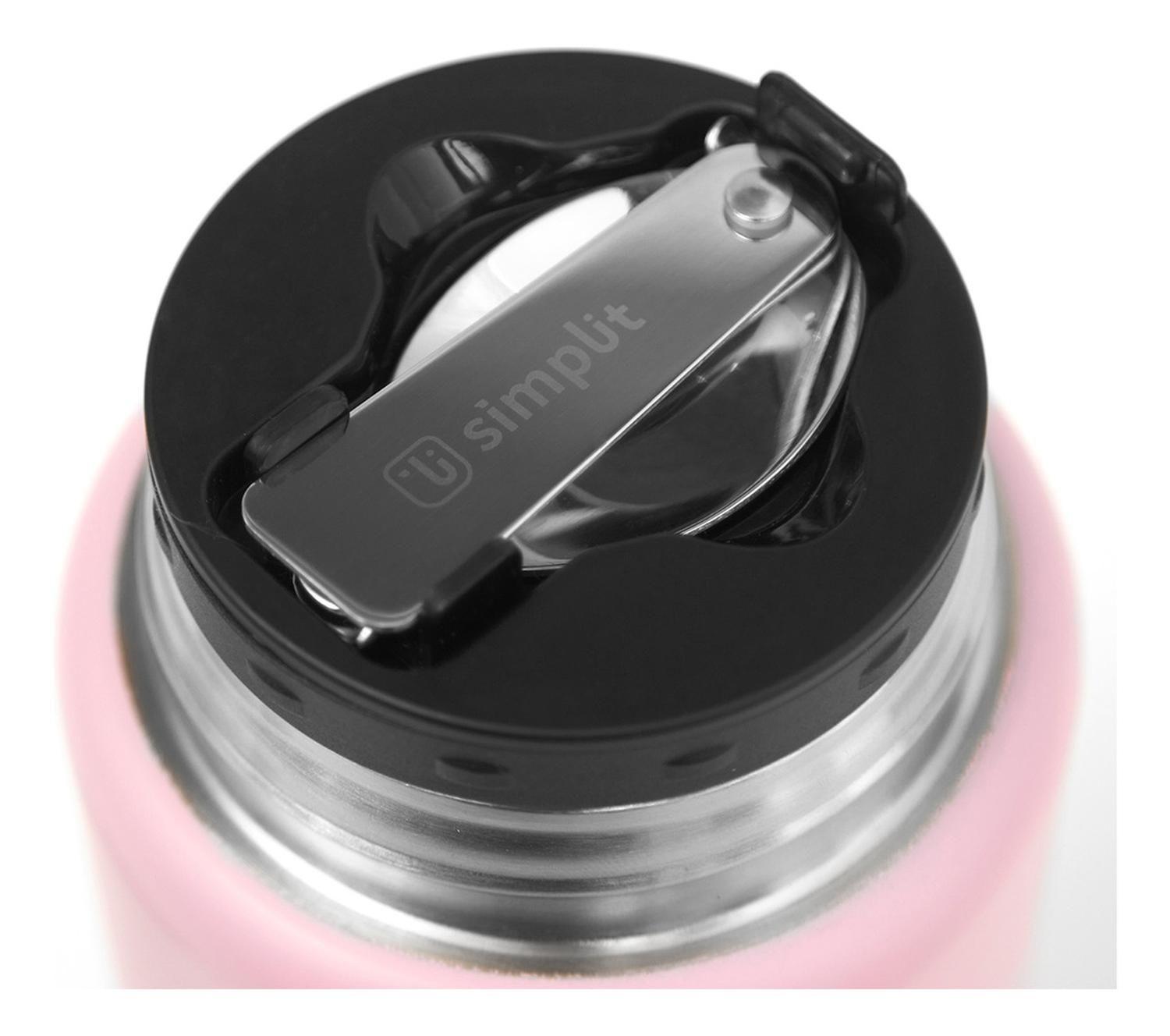 Pack 2 Termos de Comida 750ml Rosado y Gris Simplit-3