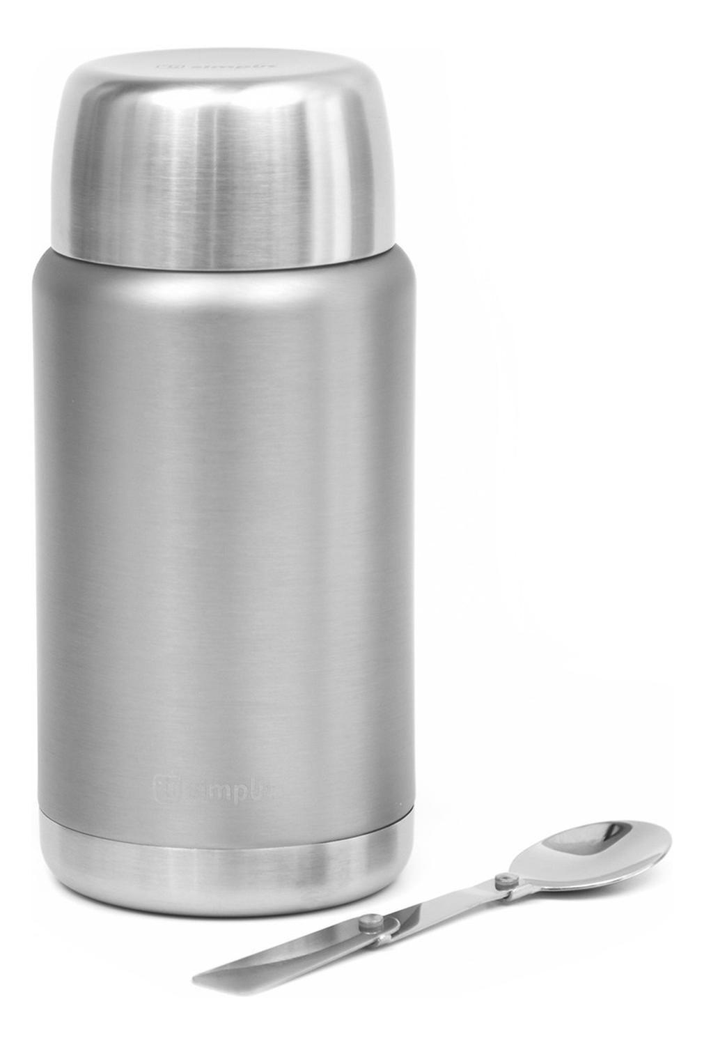 Pack 2 Termos de Comida 750ml Rosado y Gris Simplit-5