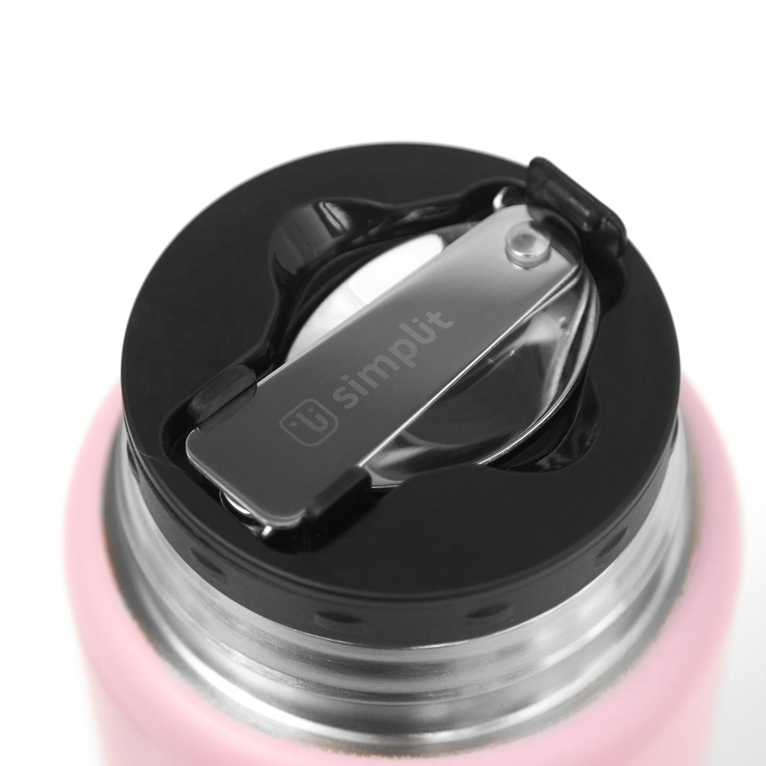 Pack 2 Termos de Comida 750ml Rosado y Gris Simplit-3