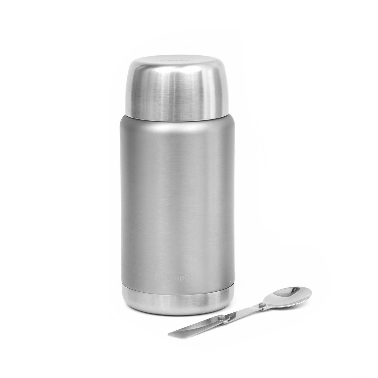 Pack 2 Termos de Comida 750ml Rosado y Gris Simplit-5