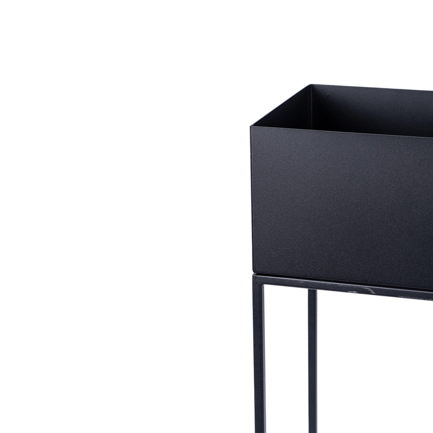 Macetero 55X20X70CM Metal Negro DAY-2