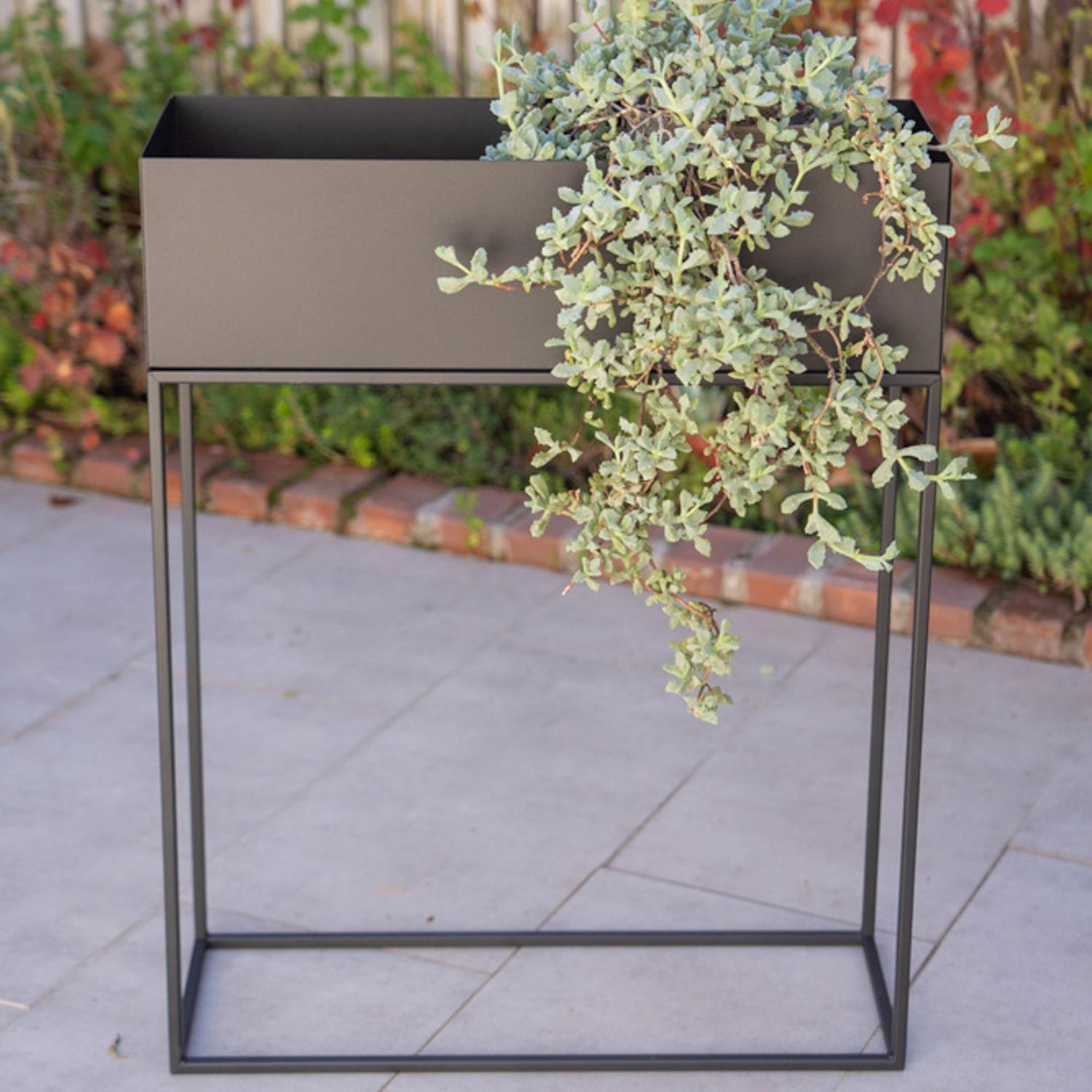 Macetero 55X20X70CM Metal Negro DAY-4