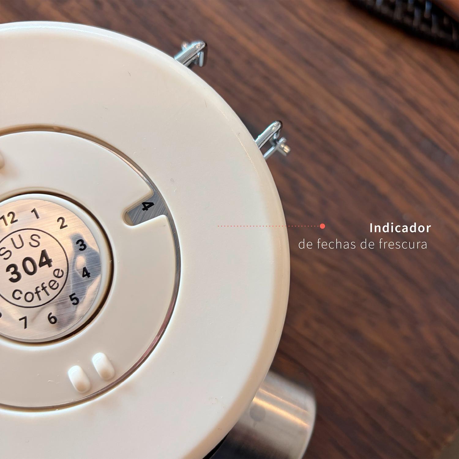 Contenedor Hermético De Café 1,5 Lts Acero Inoxidable Milán Simplit-5