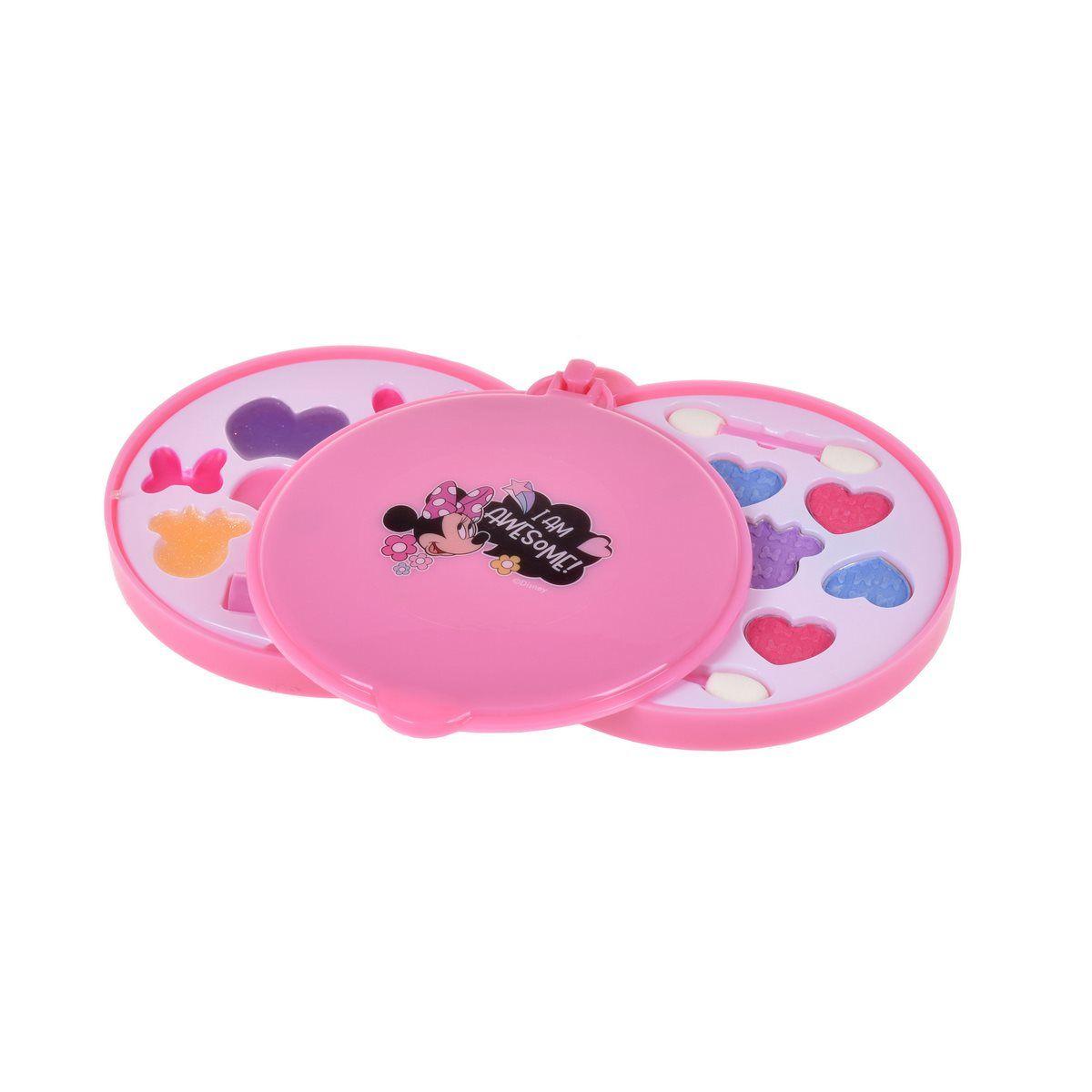 Set Circular Con Tres Pisos De Cosmeticos Y Espejo Minnie-2