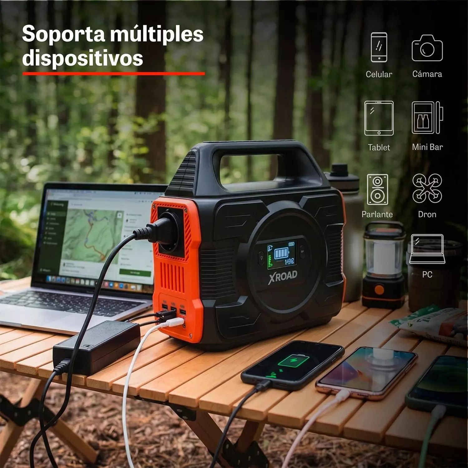 Generador Portátil 300W Batería 248Wh Camping 220V Xroad-2