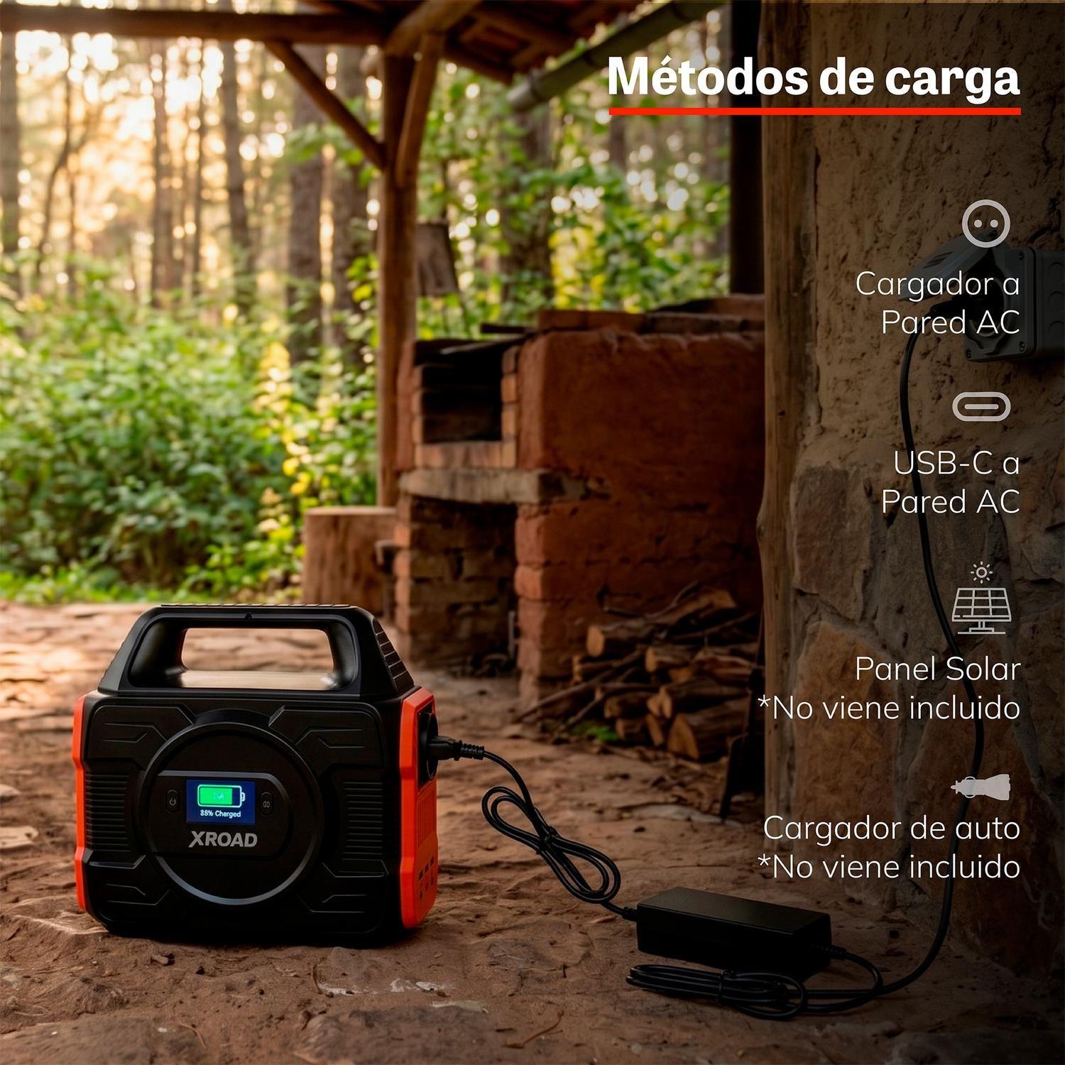Generador Portátil 300W Batería 248Wh Camping 220V Xroad-7