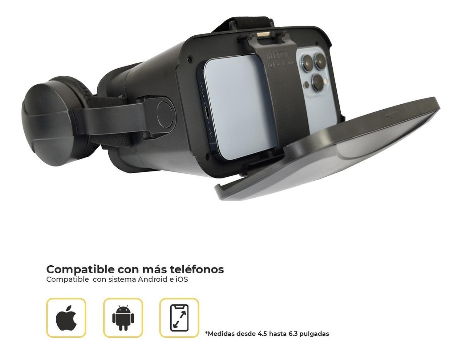 Lentes de Realidad Virtual Vr Box Ultra + Audífonos Levo-2