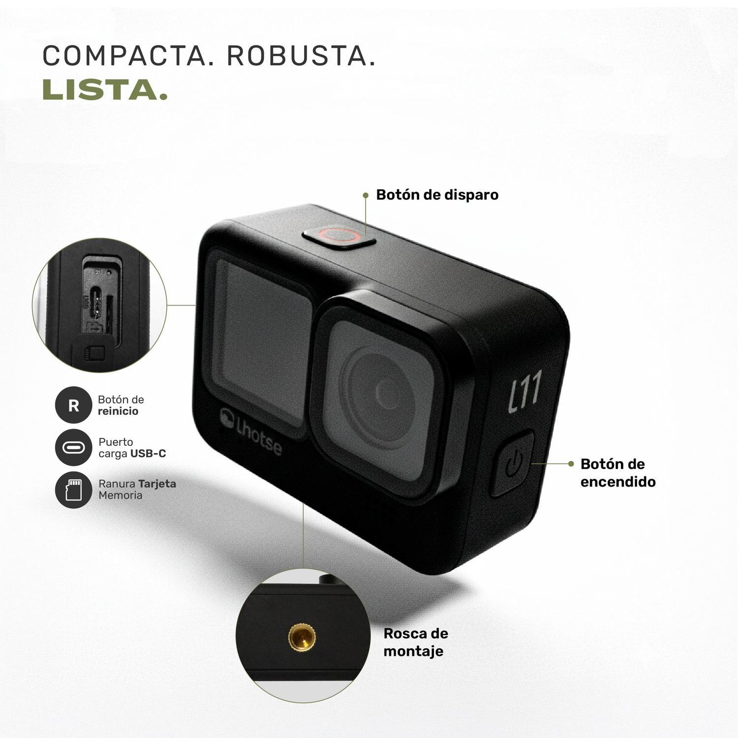 Cámara de Acción Deportiva Summit 5k 30fps Accesorios-2