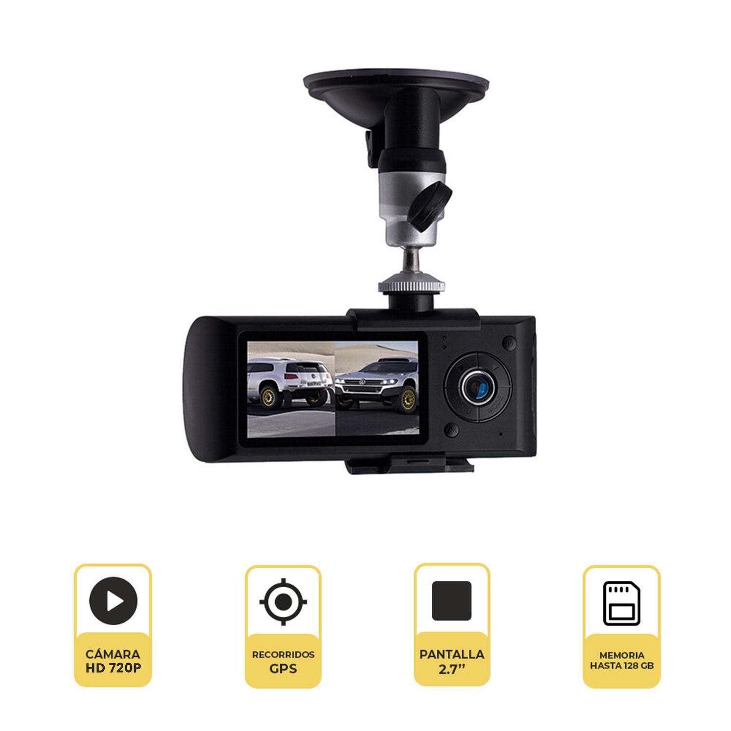 Cámara De Video Camtek R300 Dvr Hd Doble Auto Gps-2