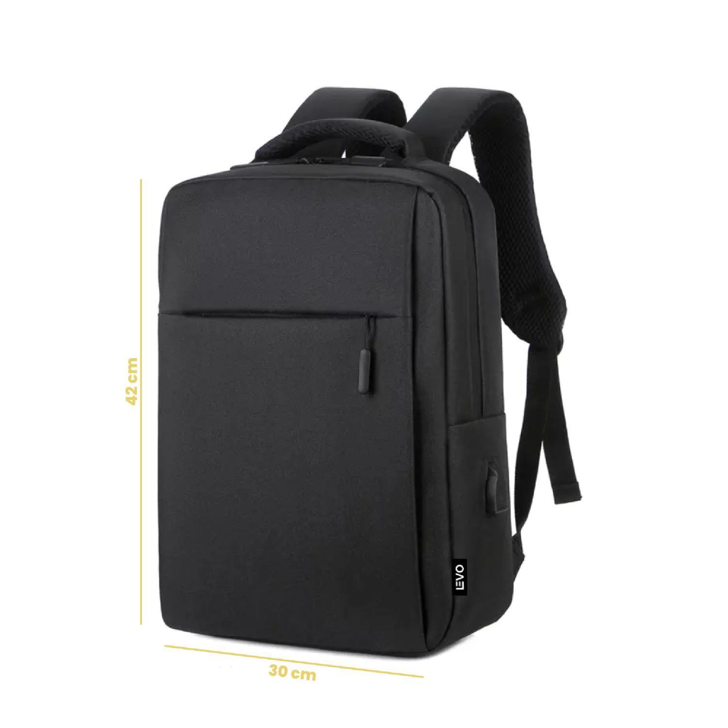 Mochila para Notebook con Puerto USB 15" Negra LEVO-6