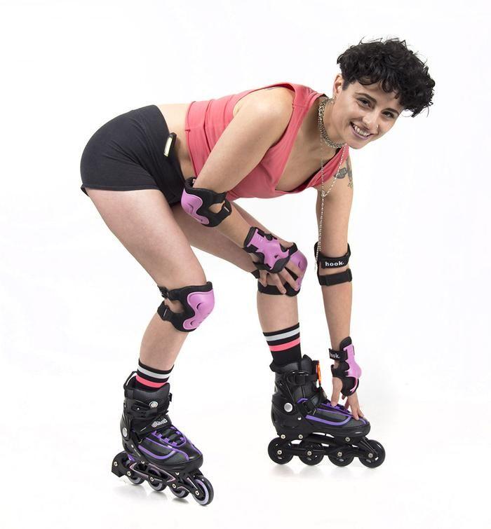 Patines Inline Fitness Morado Talla M Hook-5