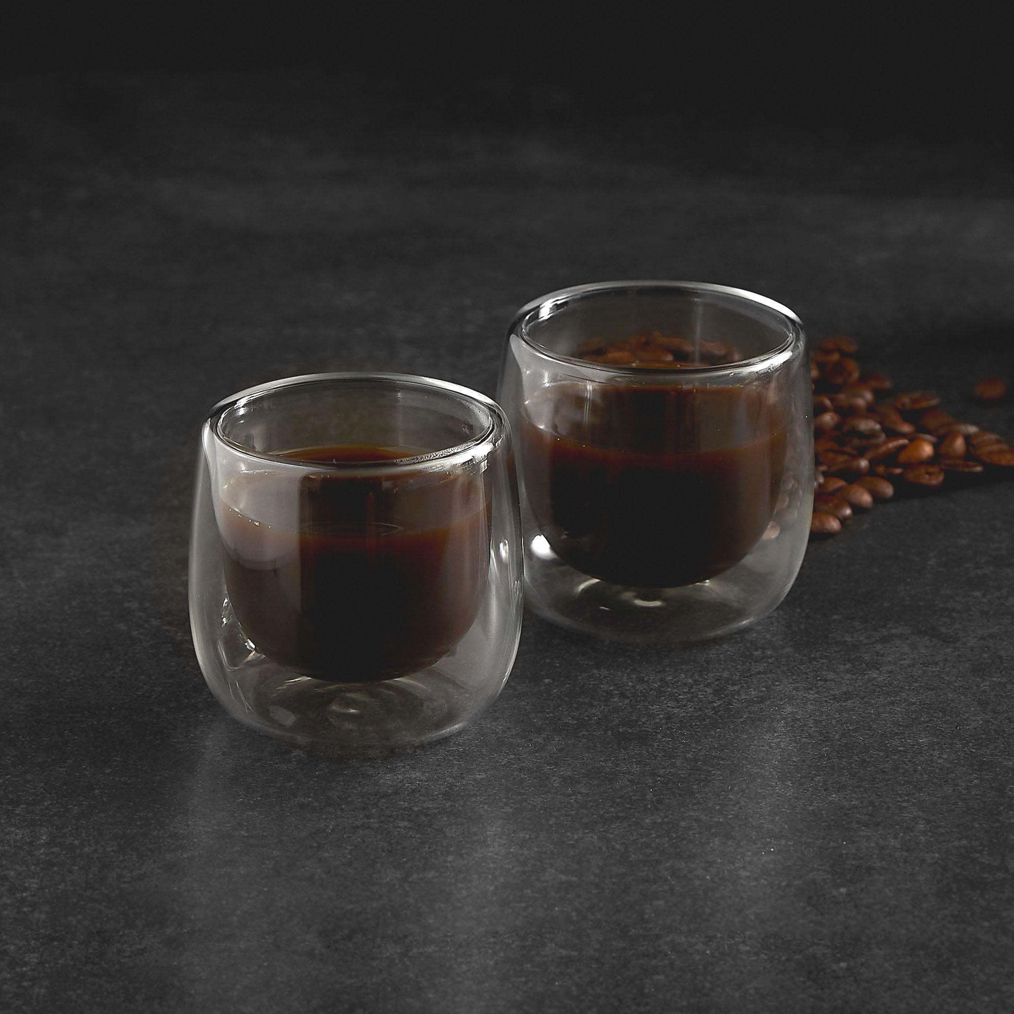 Set 2 Tazas Vidrio Doble Pared Expreso 80 ml Simplit-5