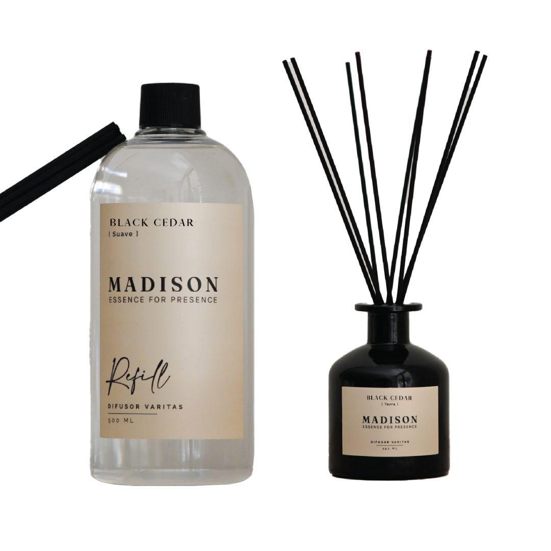 Difusor Negro 250 Ml + Refil 500 Ml Black Cedar Madison-0