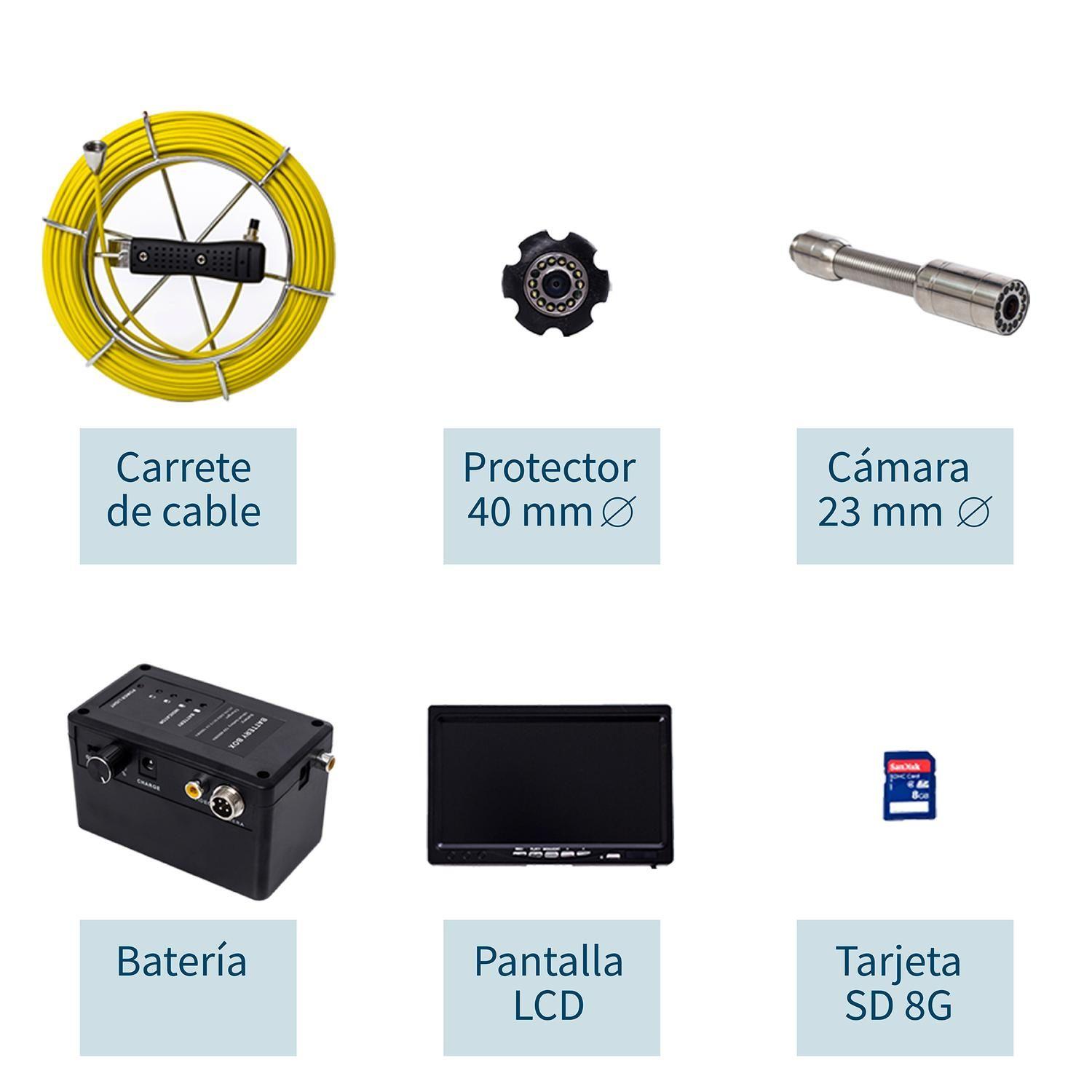 Cámara de Inspección Baroscopio con Sonda 40 Mts TP9200-3
