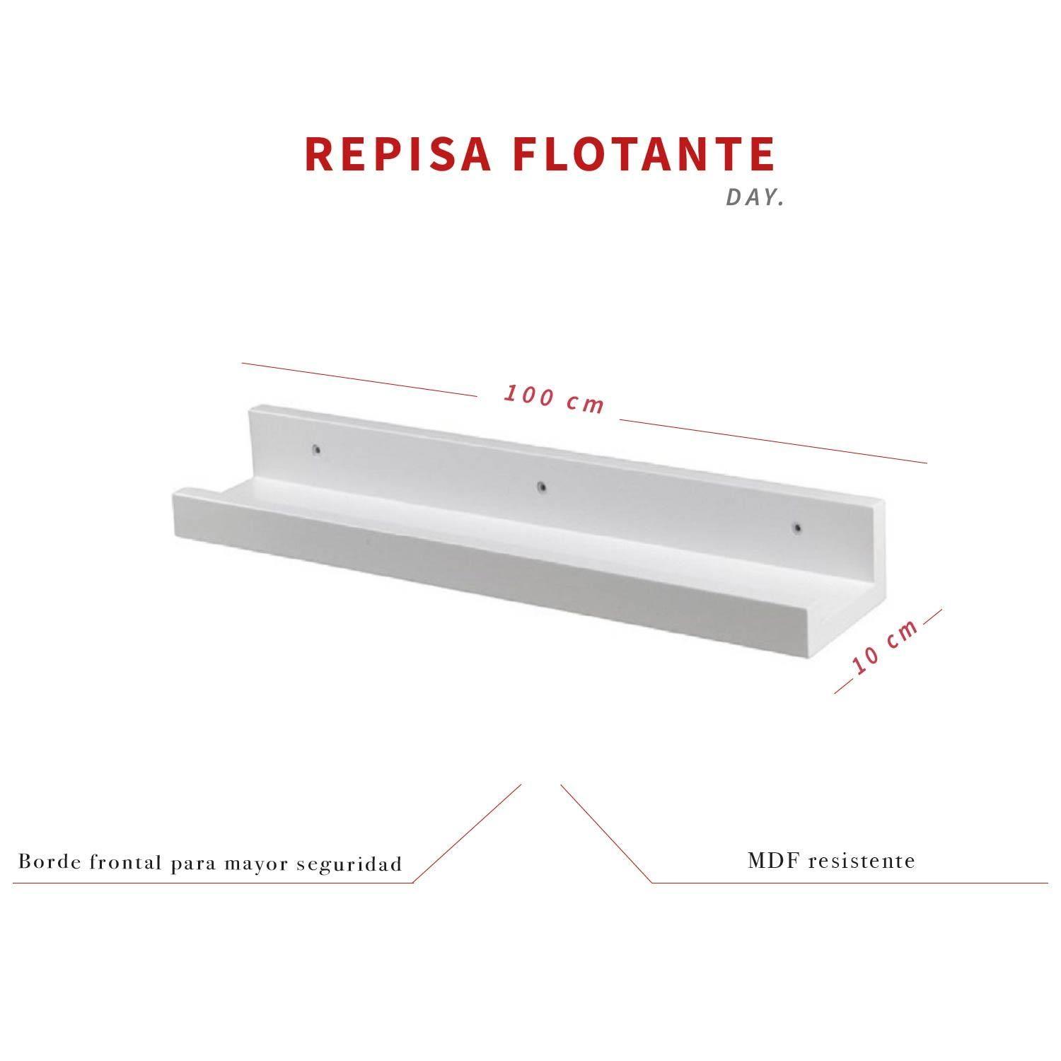 Repisa Galería para Fotos y Decoración Blanca 100 cm DAY-4