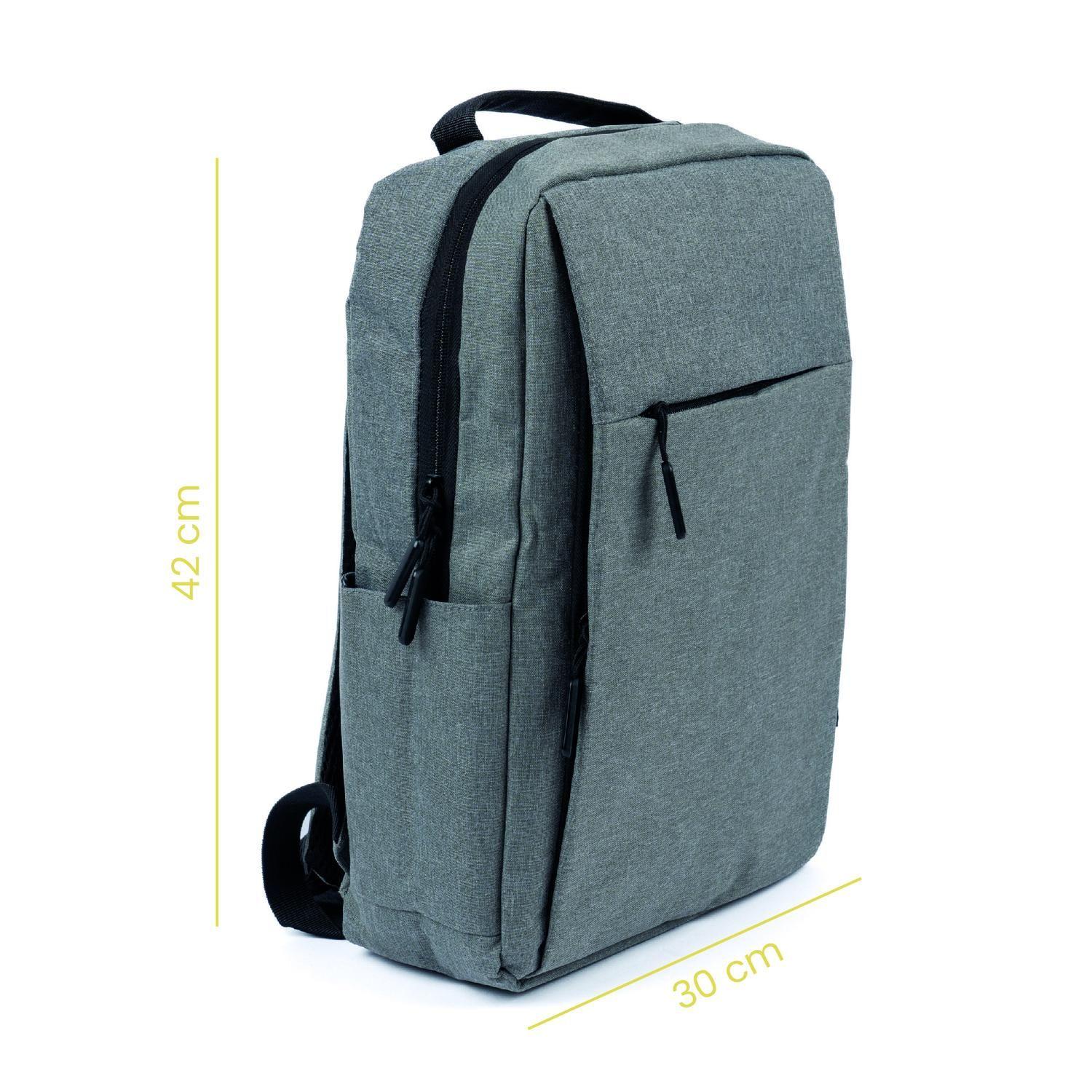 Mochila para Notebook con Puerto USB 15" Gris Levo-6