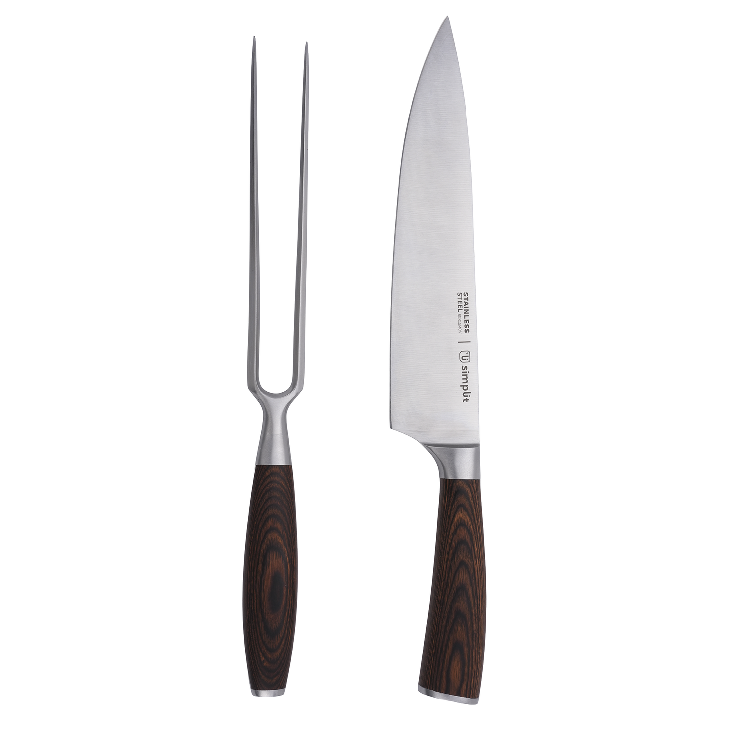 Set Parrillero Cuchillo 21cm y Tenedor Acero Inox Toledo Simplit-0