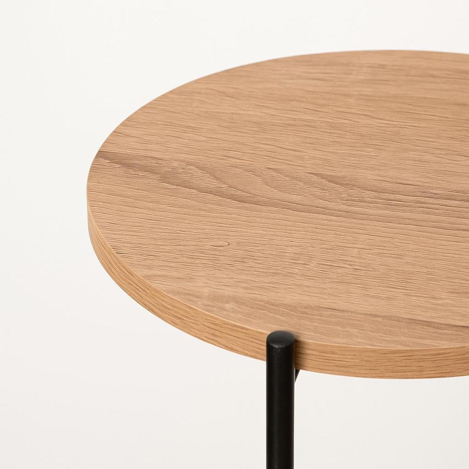 Mesa Auxiliar Redonda para Decoración Metal y MDF Day-2