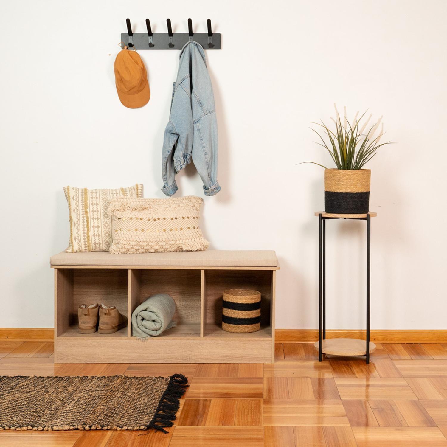 Mesa Auxiliar Redonda para Decoración Metal y MDF Day-6