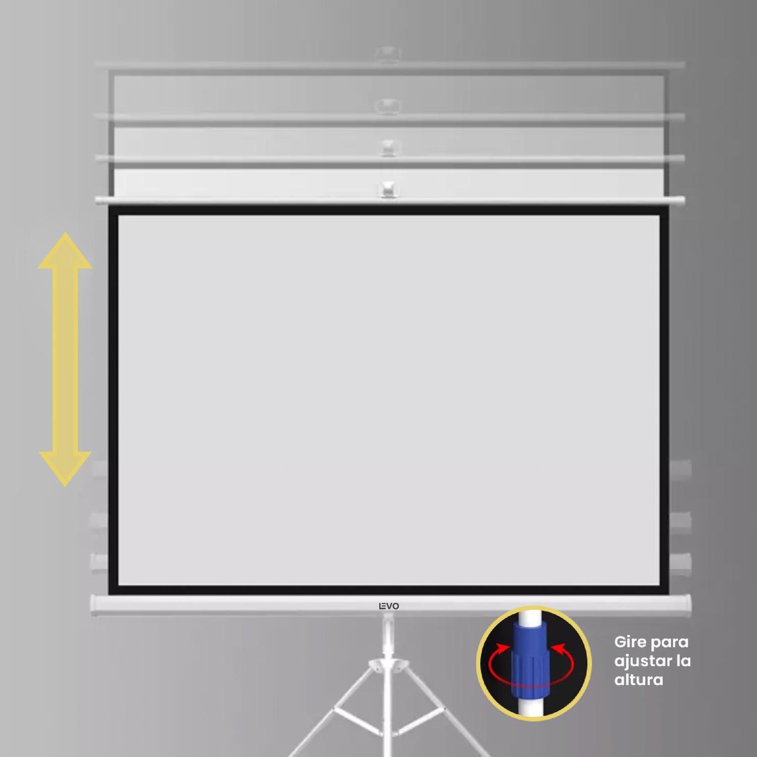 Telón Proyector 80 pulgadas 165 x 125 cm LEVO-3
