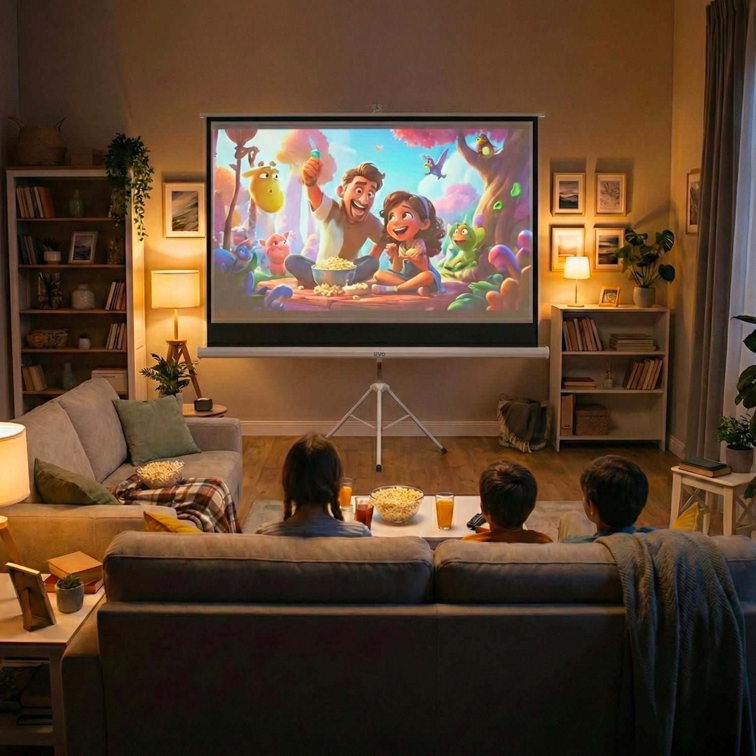 Telón Proyector 80 pulgadas 165 x 125 cm LEVO-4