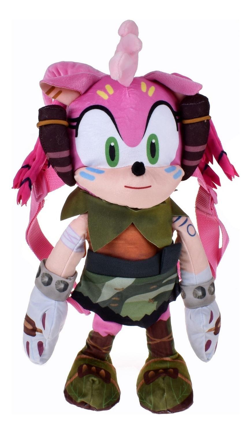 Peluche Mochila Sonic De 30 Cms-3