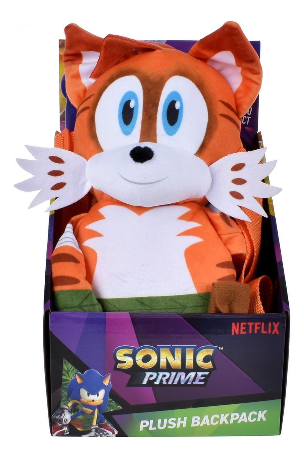 Peluche Mochila Sonic De 30 Cms-4