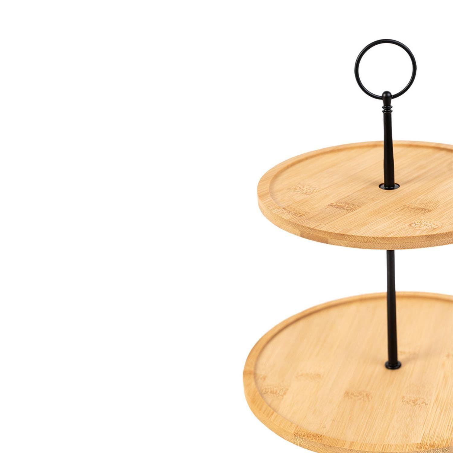 Soporte Para Postres 2 Niveles Bambu 25 cm 5Five-2