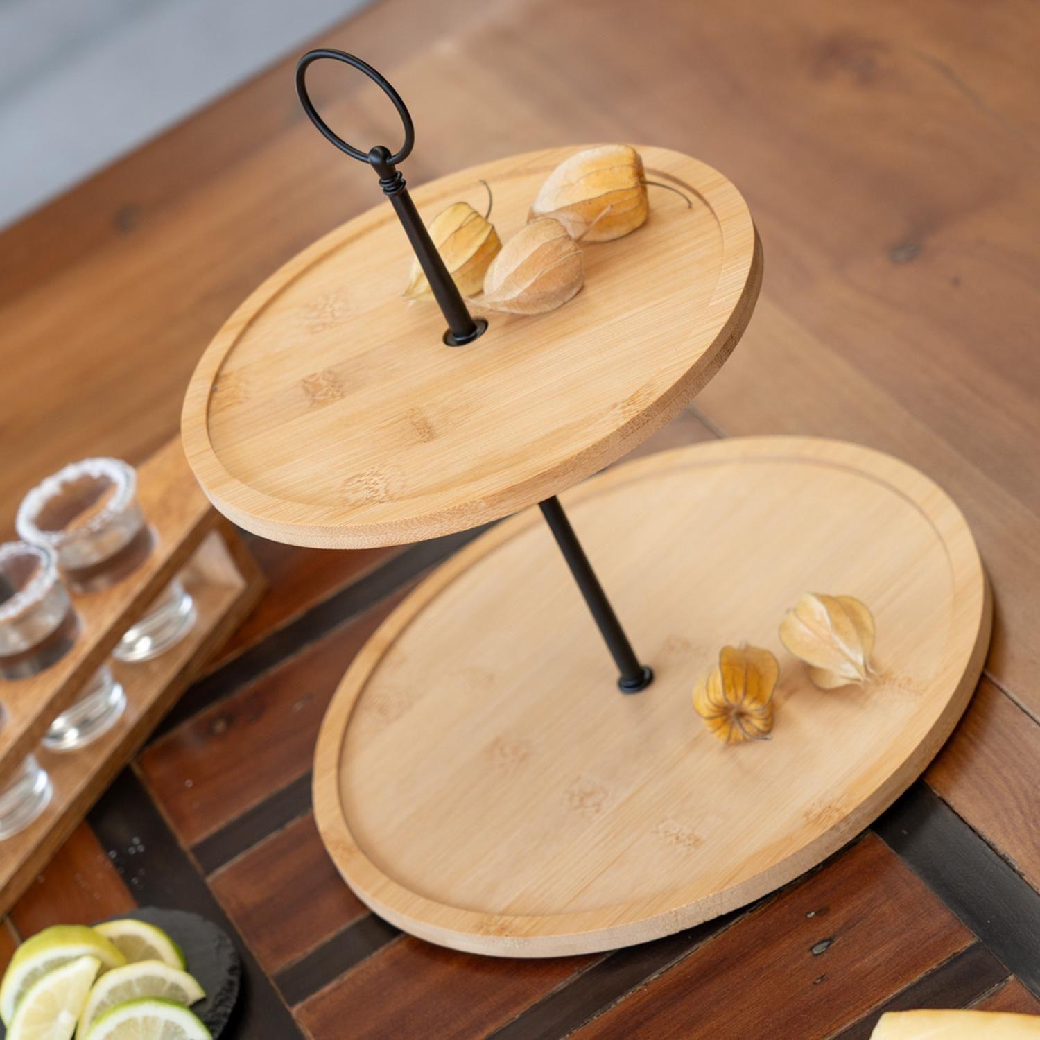 Soporte Para Postres 2 Niveles Bambu 25 cm 5Five-4
