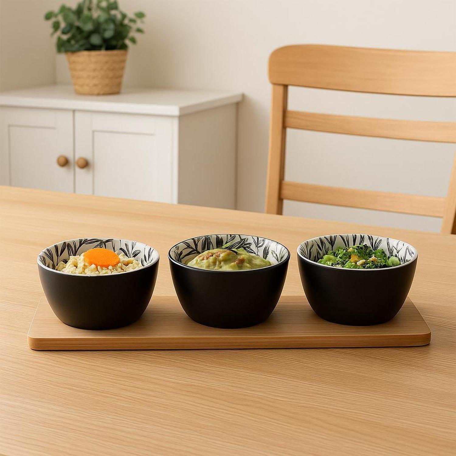 Set de Aperitivo con Tabla de Bamboo y 3 Posillos Secret De Gourmet-2