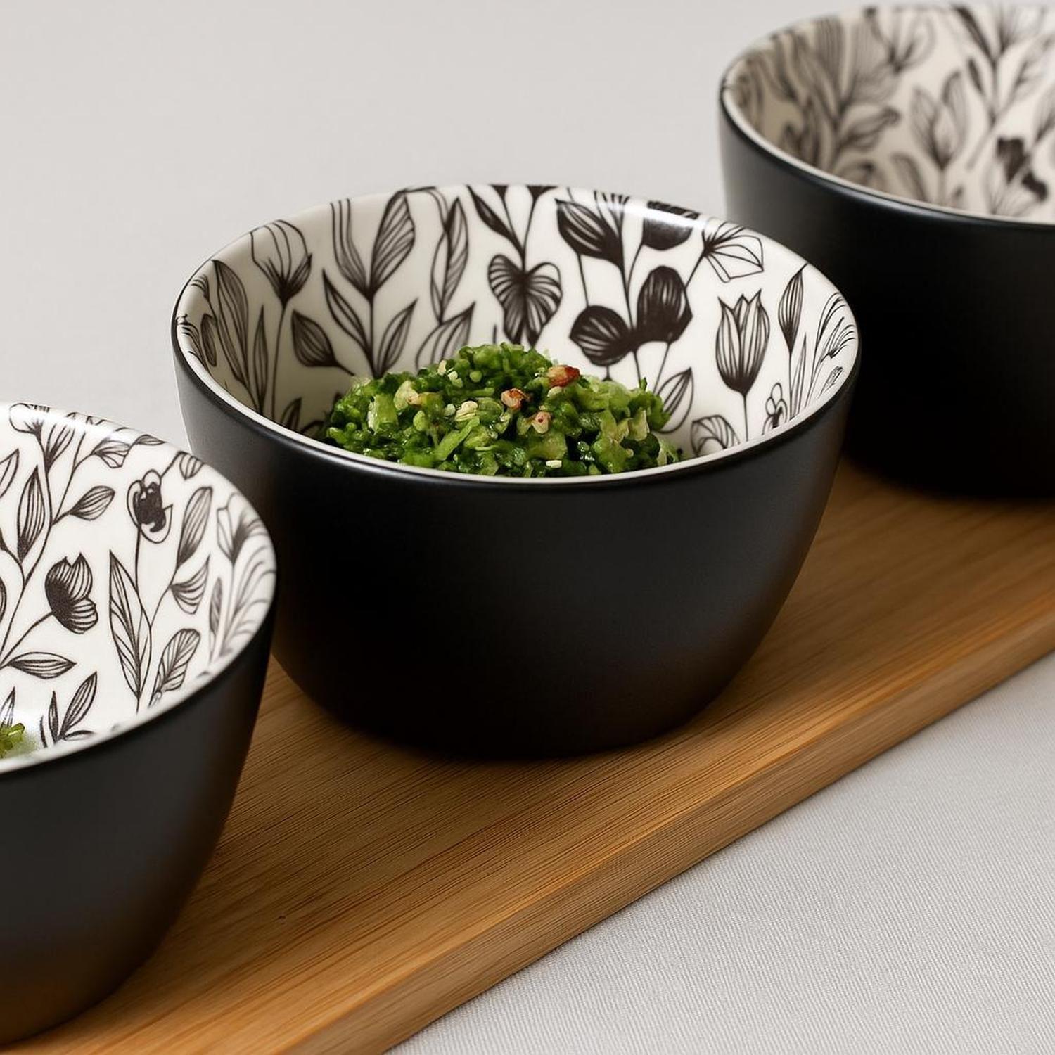 Set de Aperitivo con Tabla de Bamboo y 3 Posillos Secret De Gourmet-3