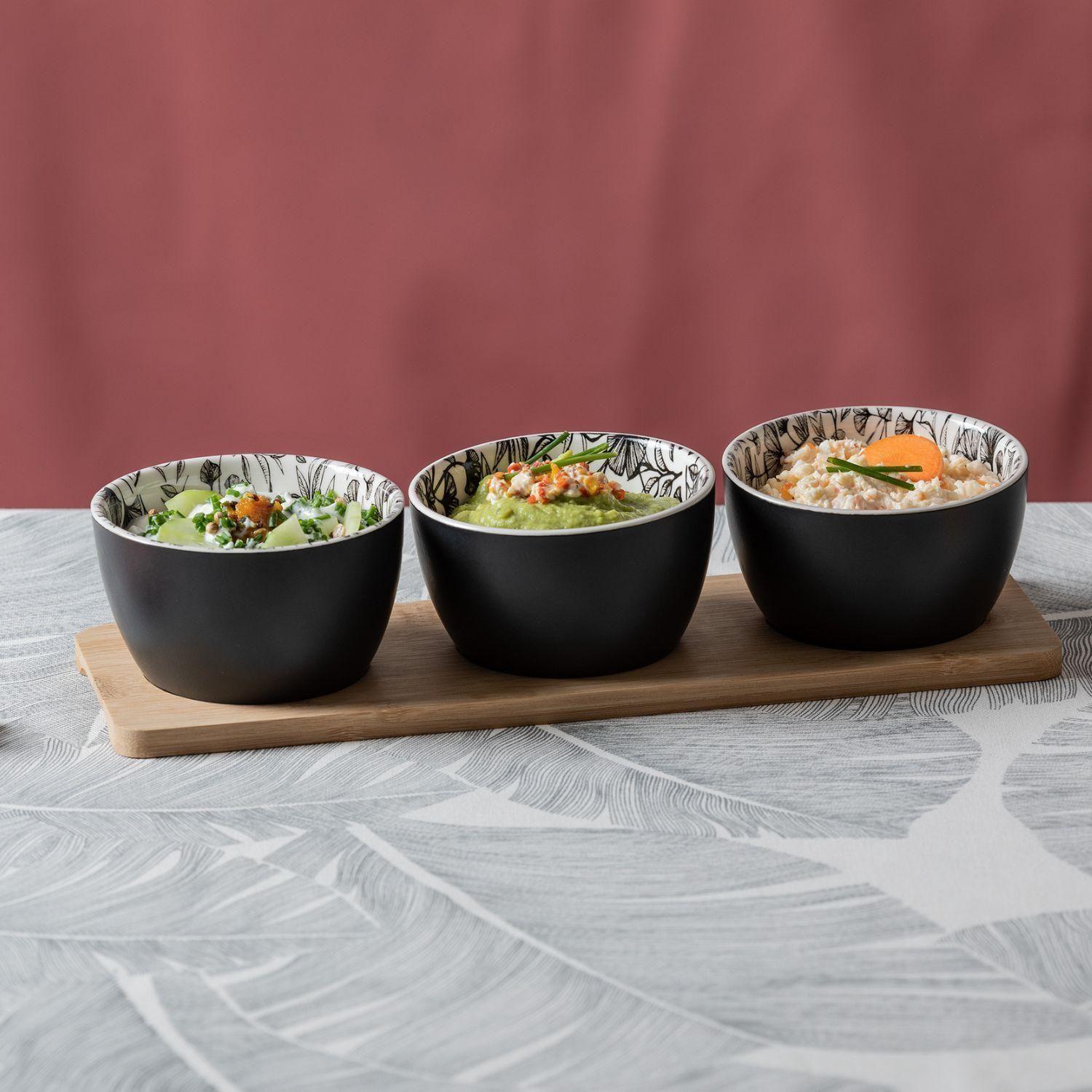 Set de Aperitivo con Tabla de Bamboo y 3 Posillos Secret De Gourmet-5