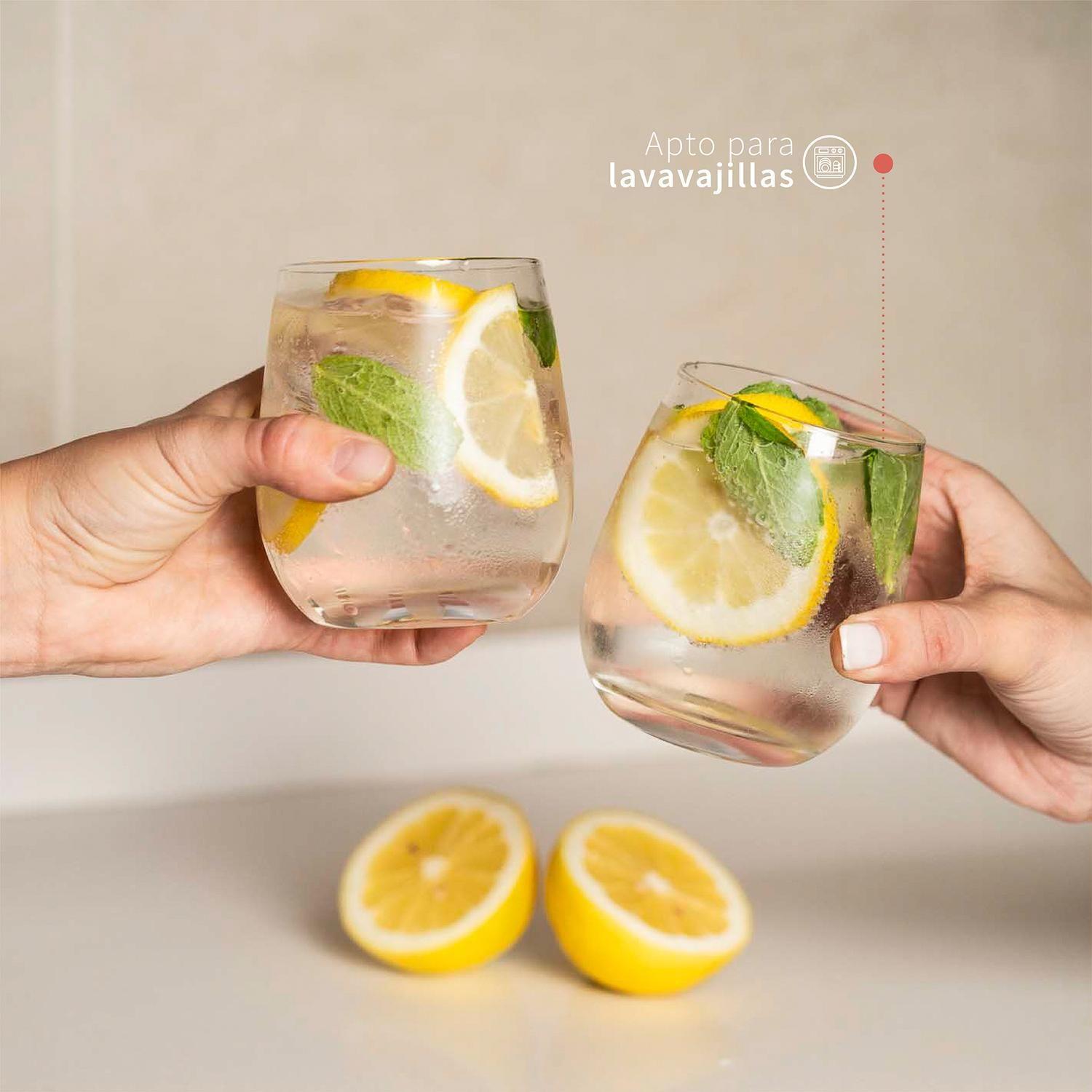 Pack 6 Vasos Redondos Virginia + Cubeta Hielos Redondos-3