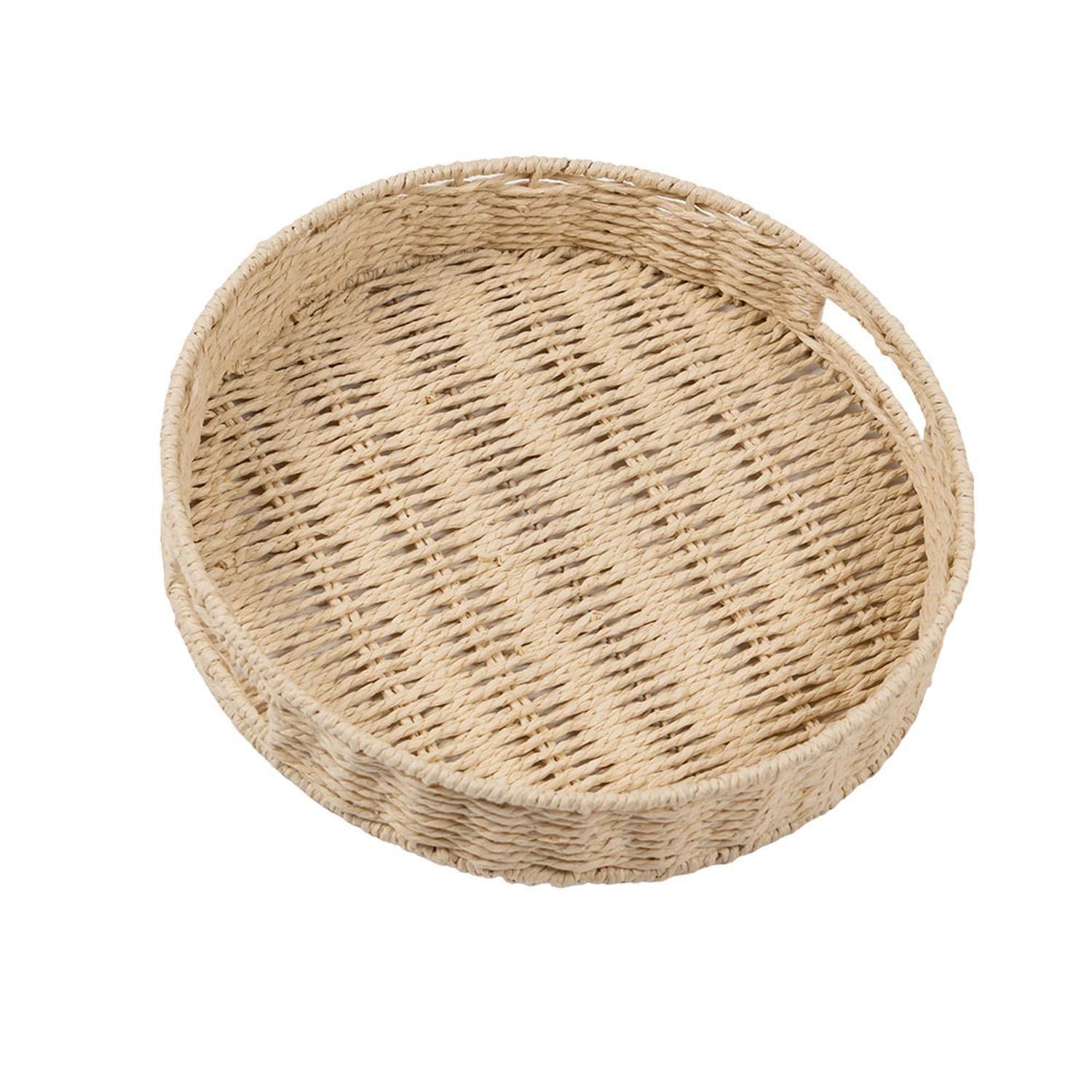 Bandeja Redonda Decorativa de Mimbre 40 cm 5Five-5