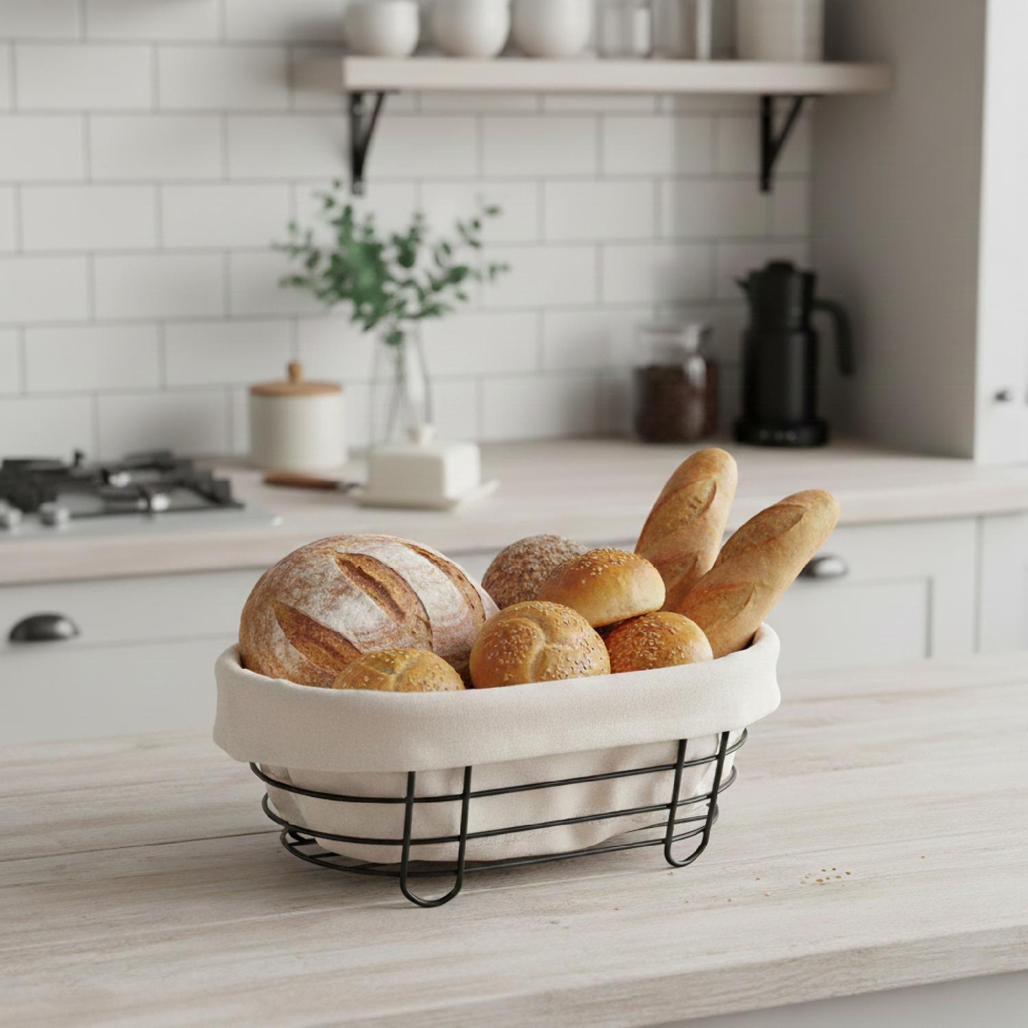 Panera Cesta Ovalada Acero 30x18x11 cm 5Five-5