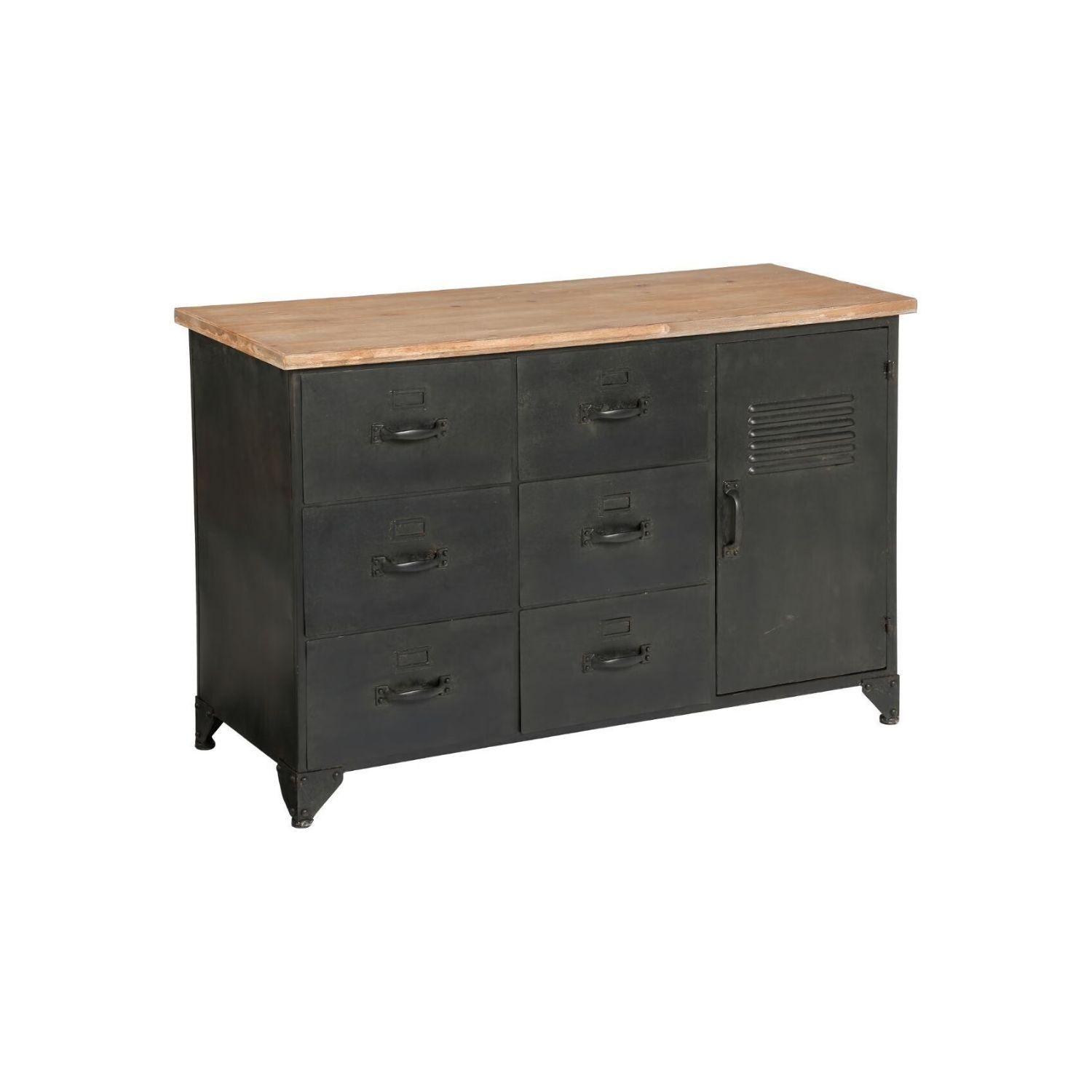 Arrimo Cierna Metal Madera 148 X 51 X 85cm Atmosphera-0