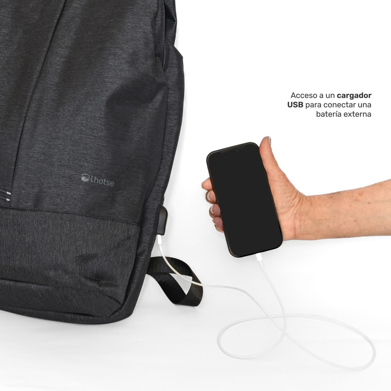 Mochila Antirrobo Lhotse Gris Oscuro MA147-7