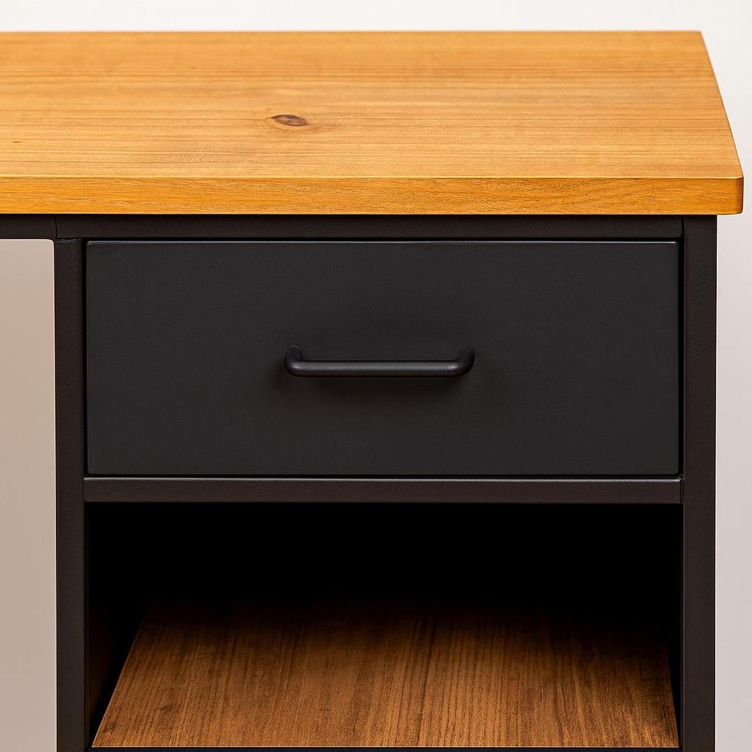 Escritorio Estilo Industrial con Cajón y Repisas 5Five-3