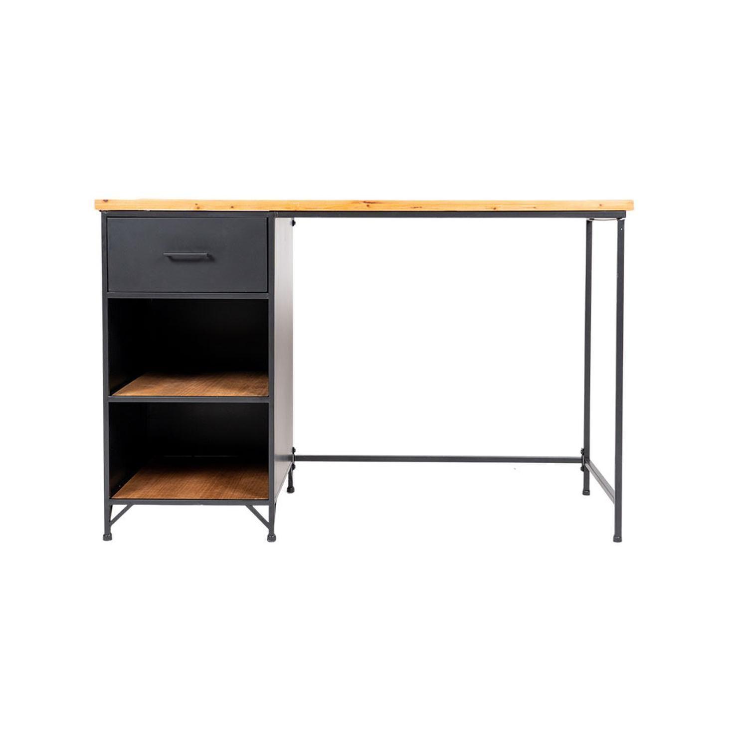 Escritorio Estilo Industrial con Cajón y Repisas 5Five-7